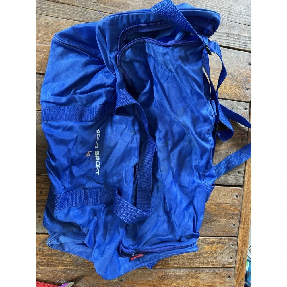 Ralph Lauren Polo Sport Vintage Duffel Bag Blue Large